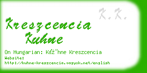 kreszcencia kuhne business card